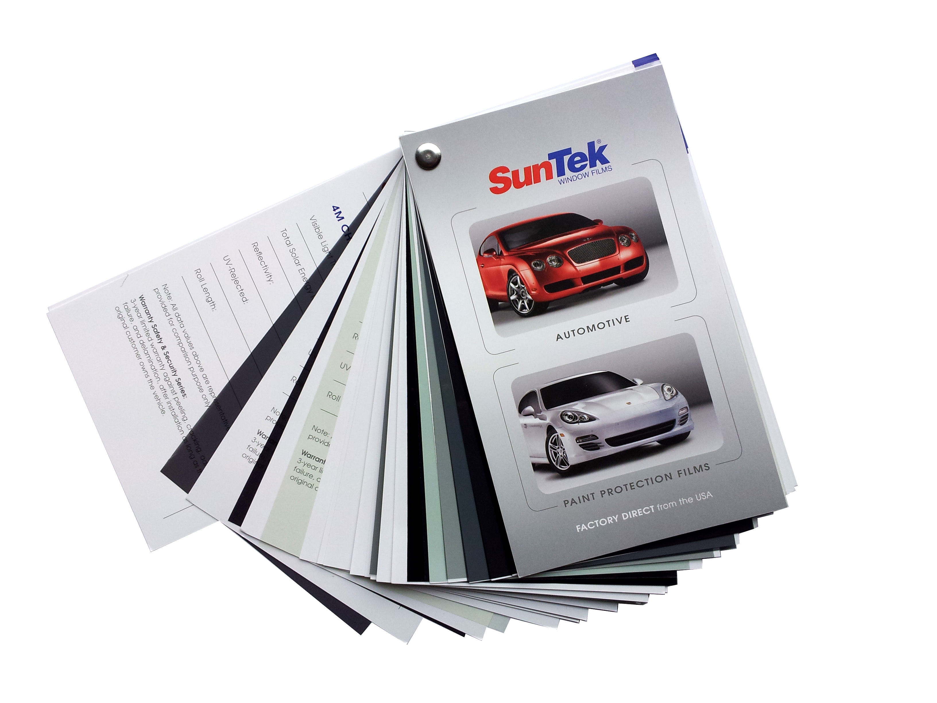 Vzorník homologované autofólie SunTek A5