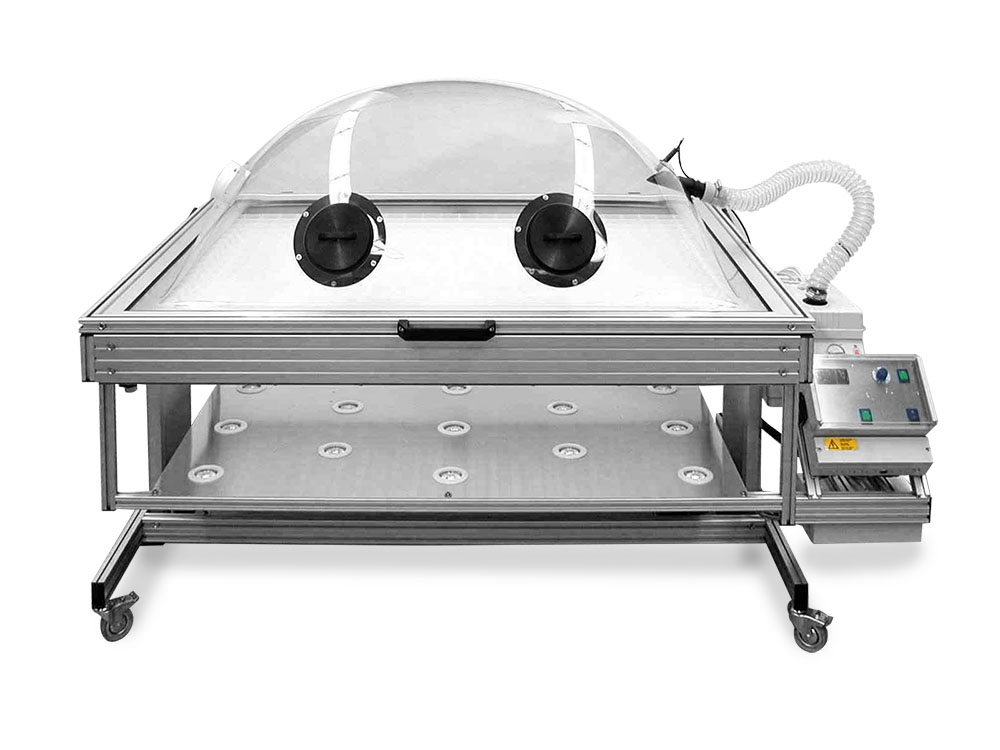 Prosvětlený nízkopodtlakový stůl 150/114